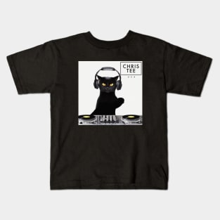 DJ cat Kids T-Shirt